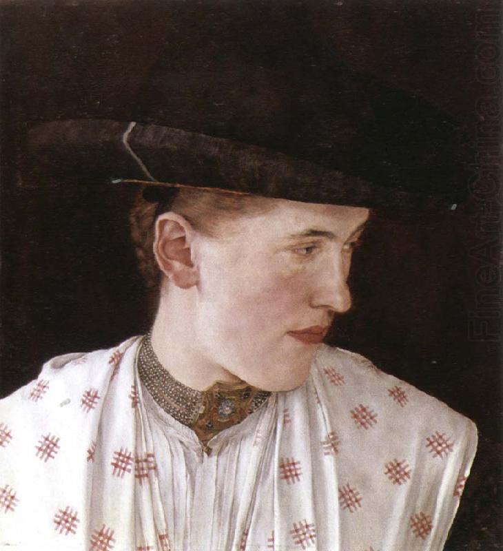 head of a peasant girl, Wilhelm Leibl
